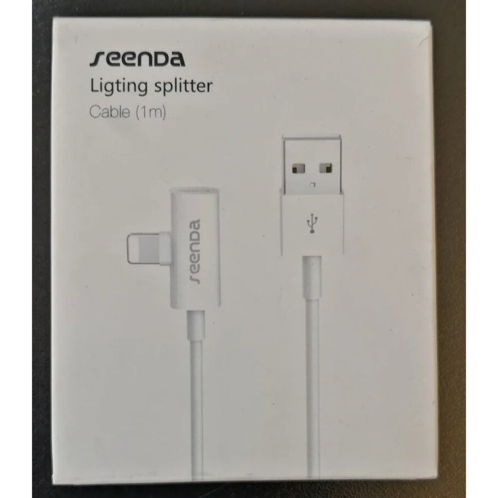 Seenda Splitter adapter 3ft dual charge and audio, call, data, cord cable iphone